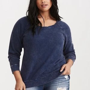 Torrid Pigment Dye Zip Back Sweater 3x